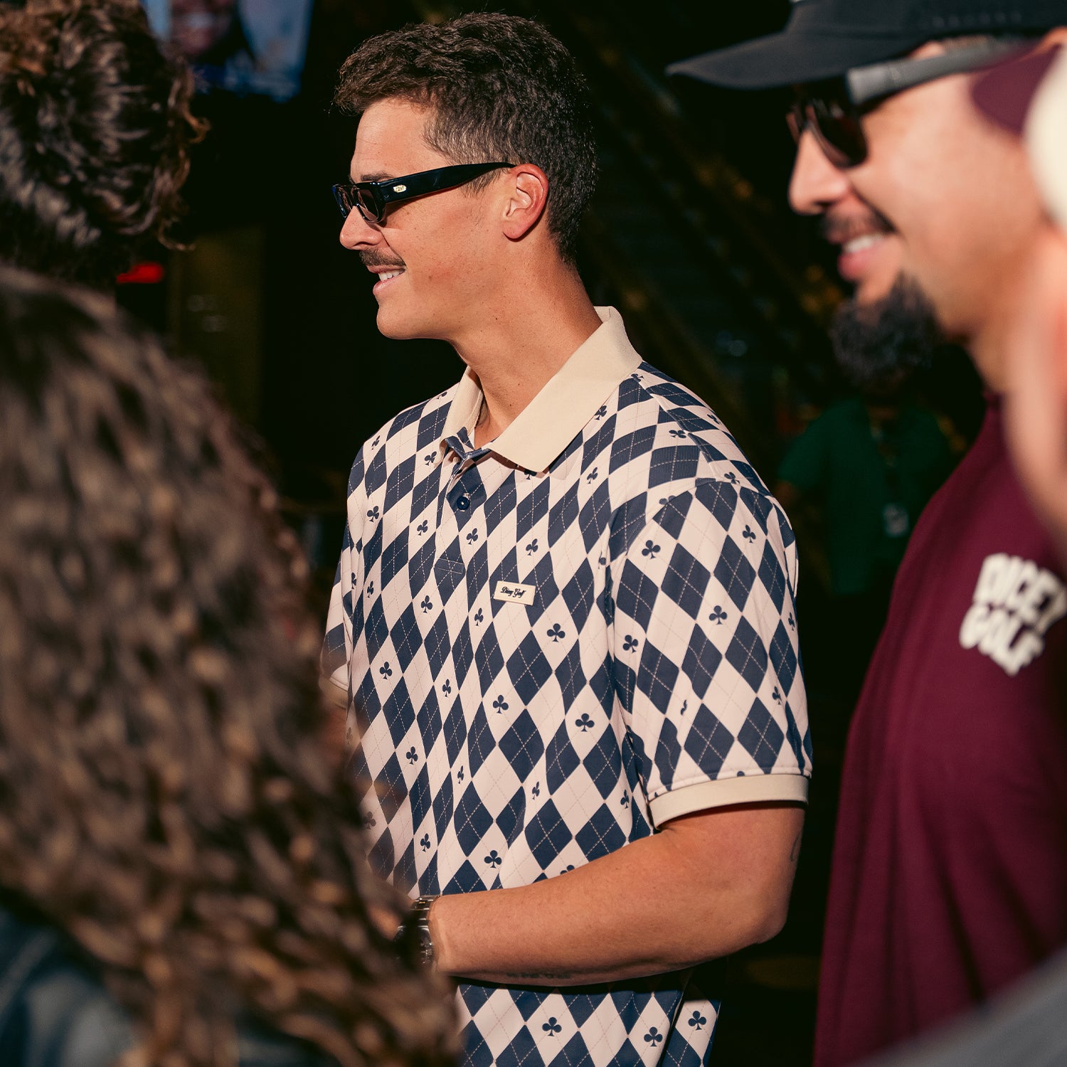 Navy Diamond Club Polo