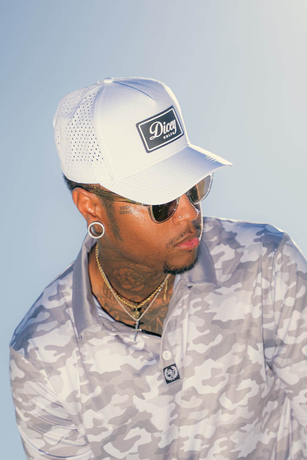 Dicey White Mesh Snapback