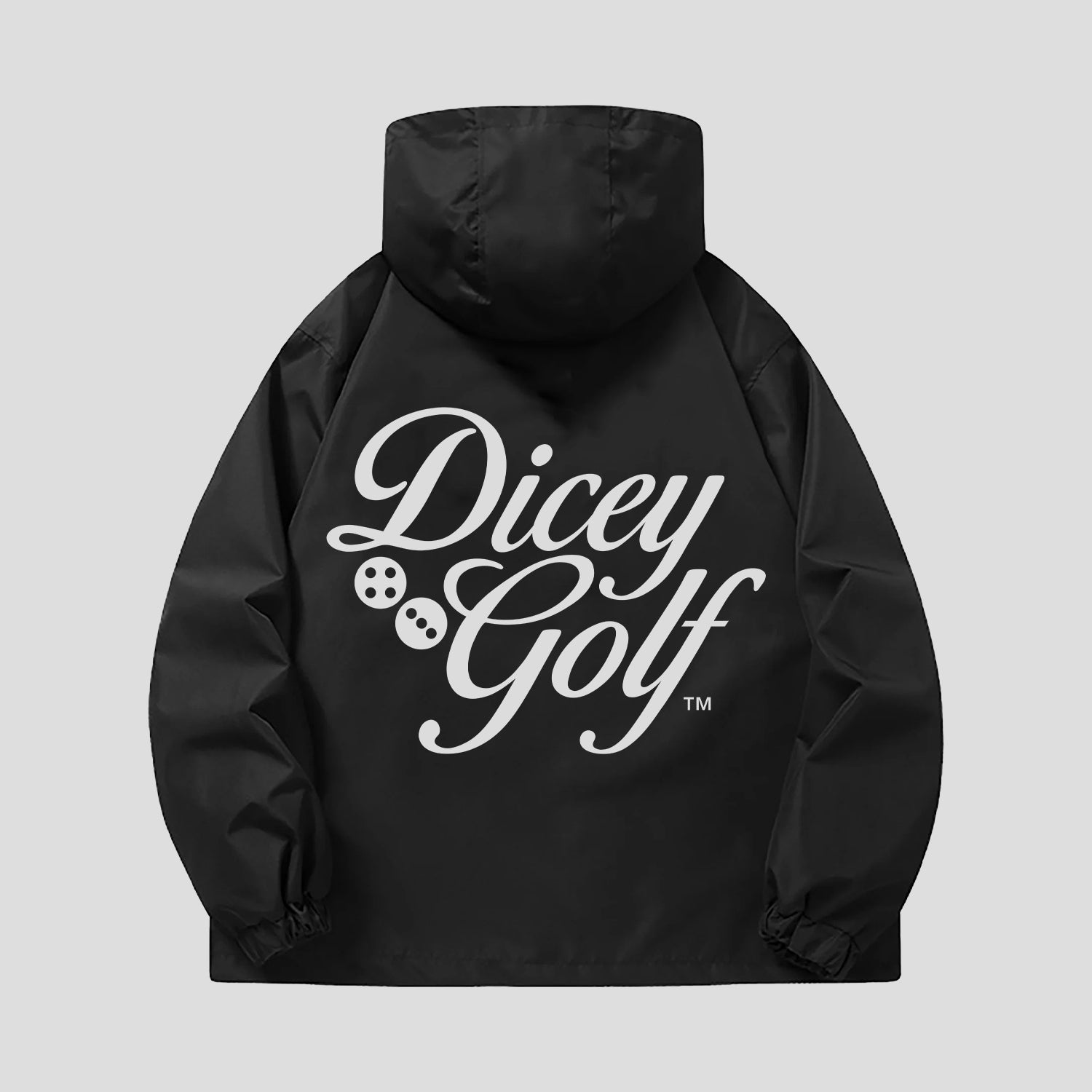 Dicey Black Windbreaker Jacket