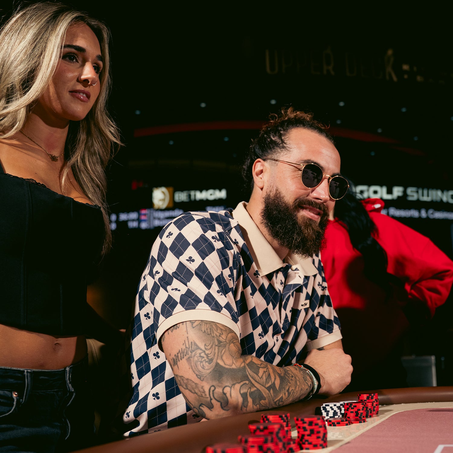 Navy Diamond Club Polo