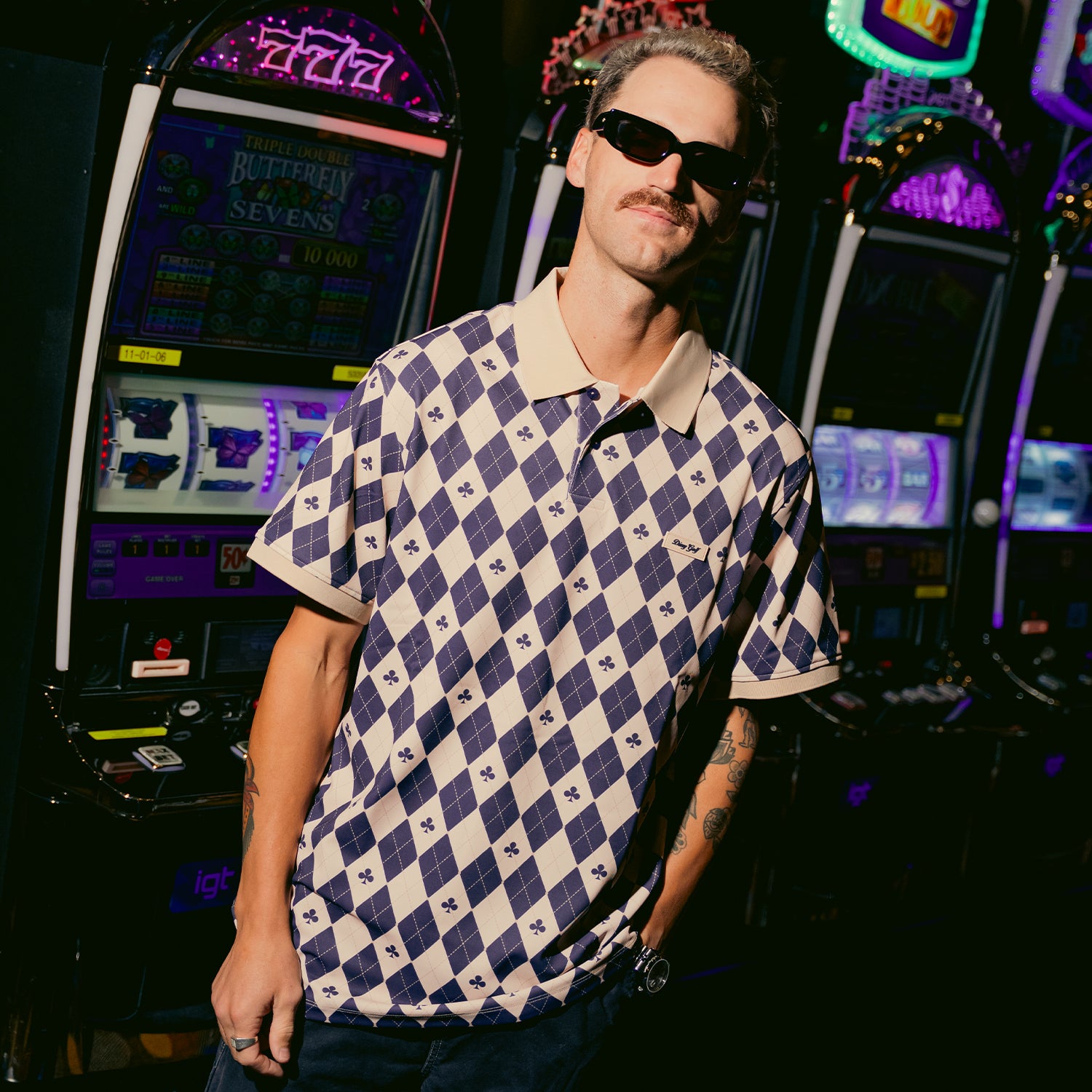 Navy Diamond Club Polo