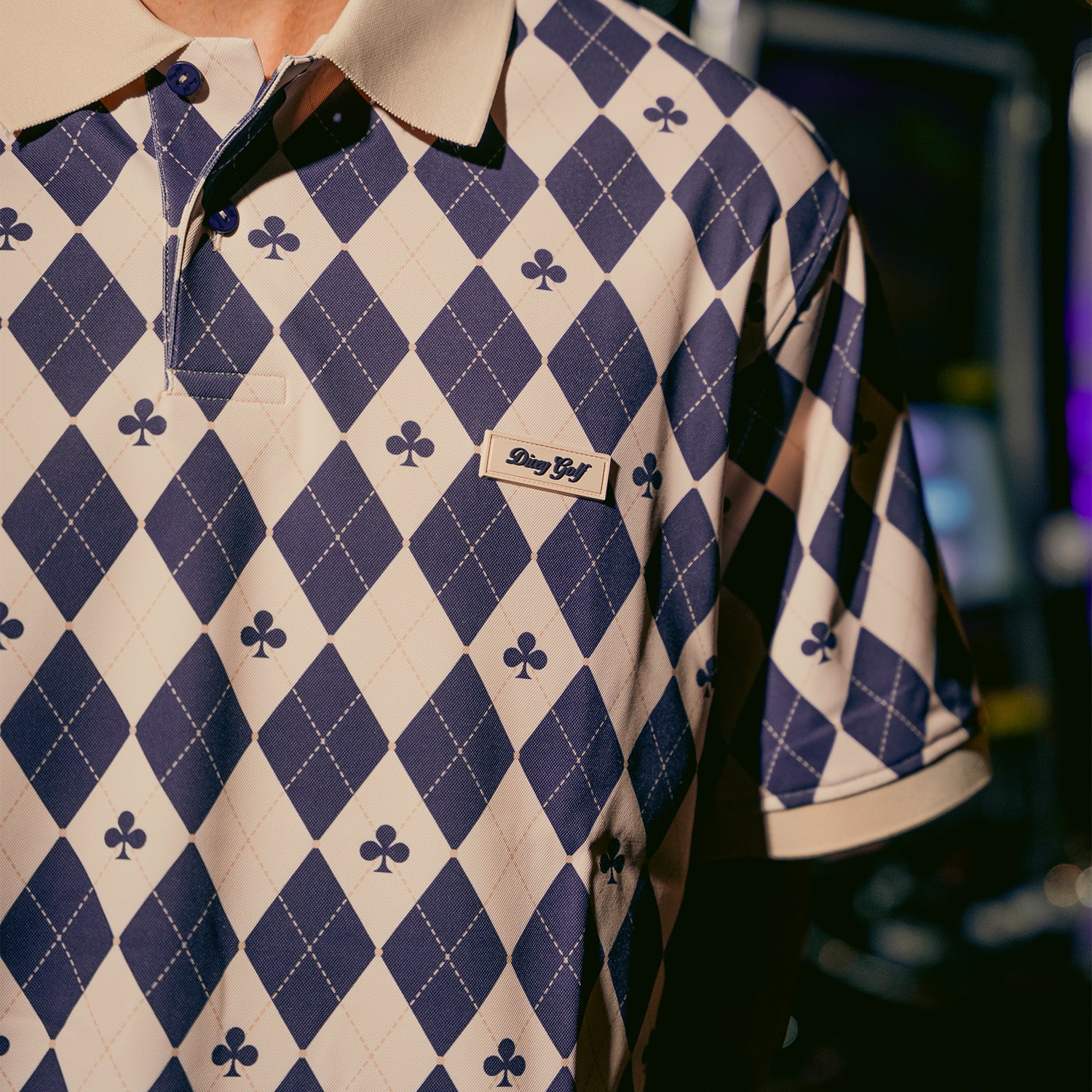 Navy Diamond Club Polo