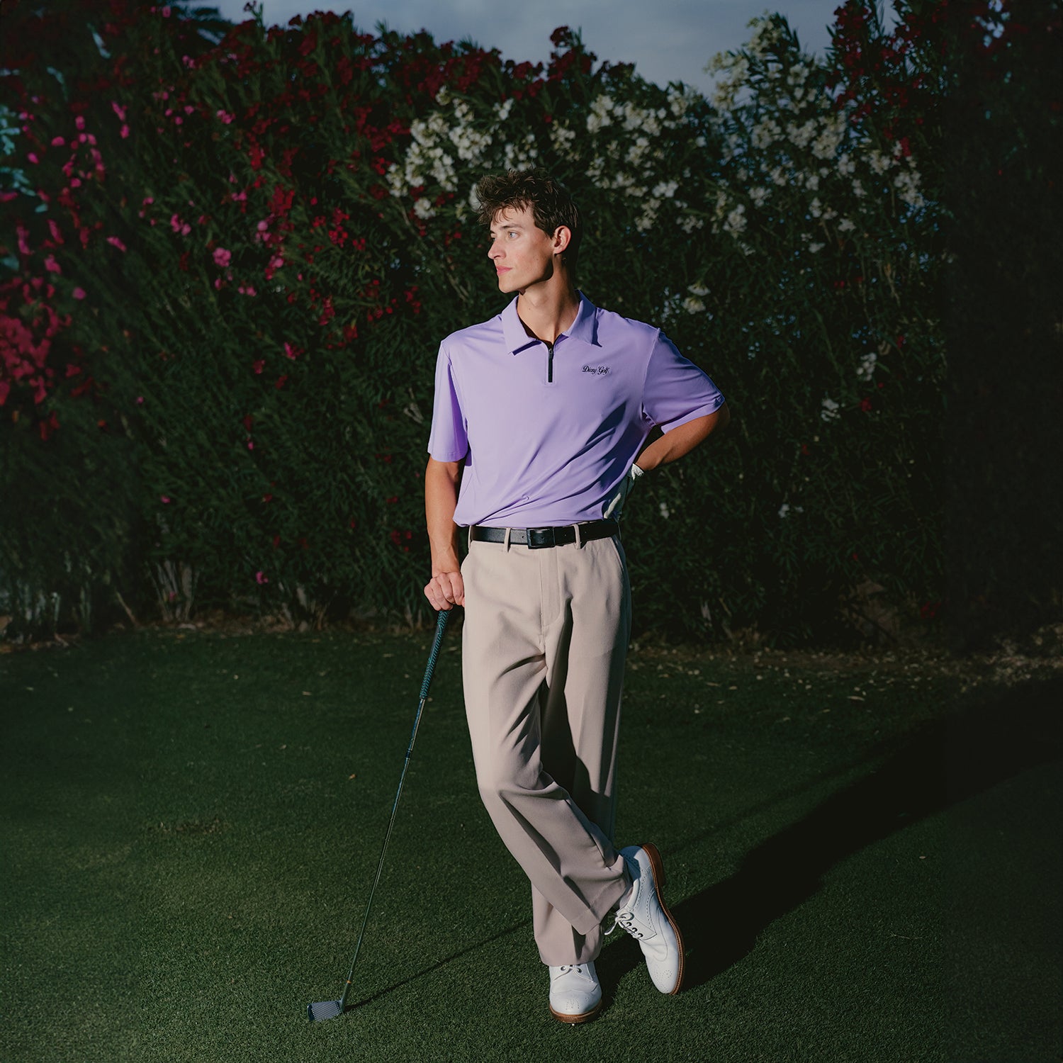 Lavender Haze Zipper Polo