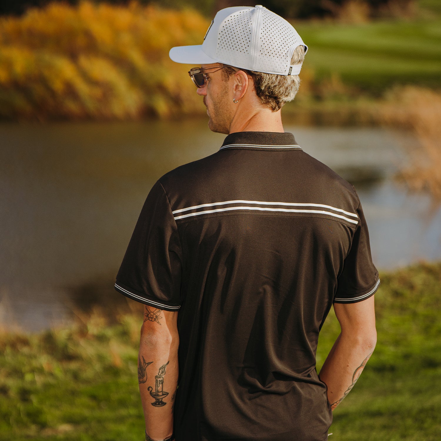 Neon Trailhead Zipper Polo