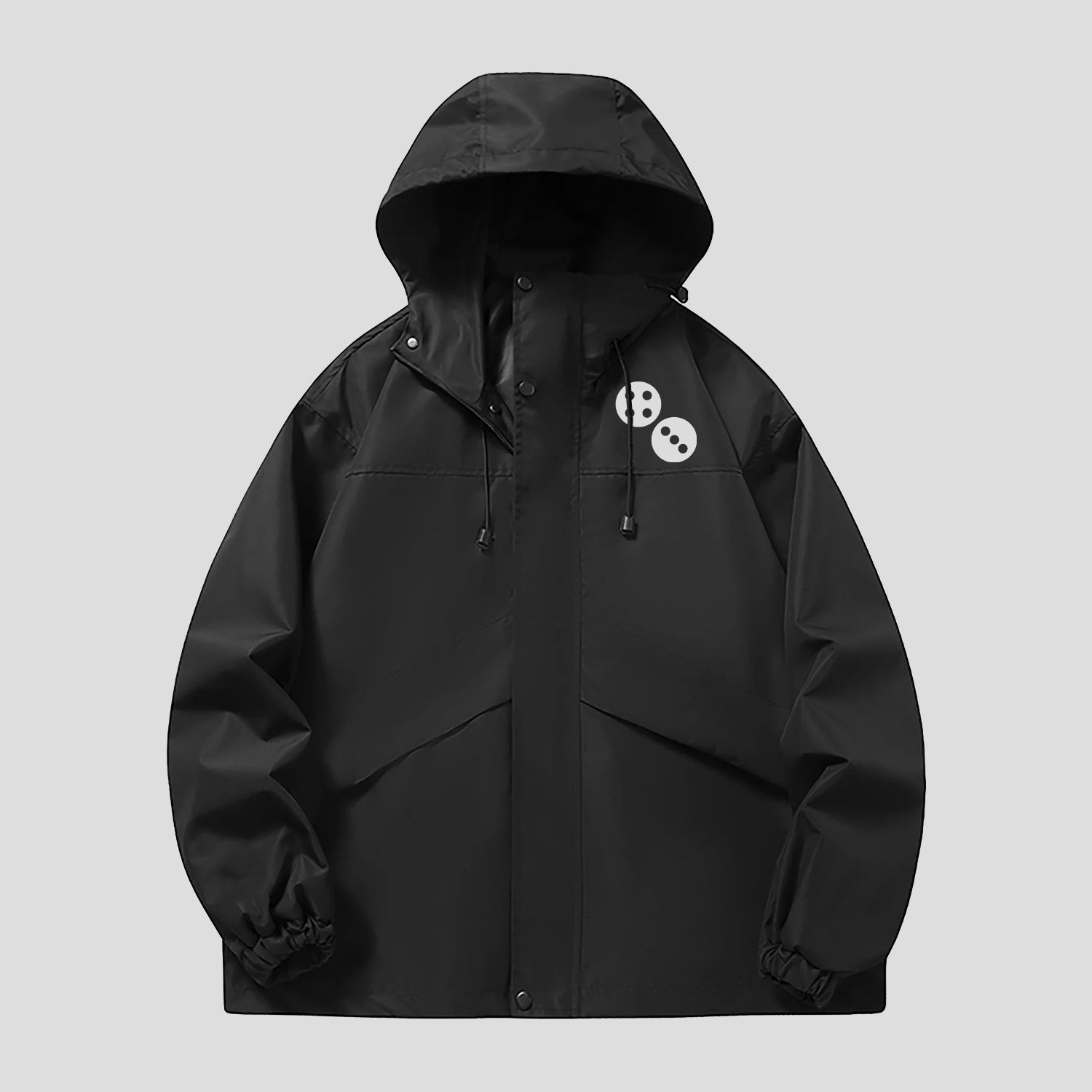 Dicey Black Windbreaker Jacket