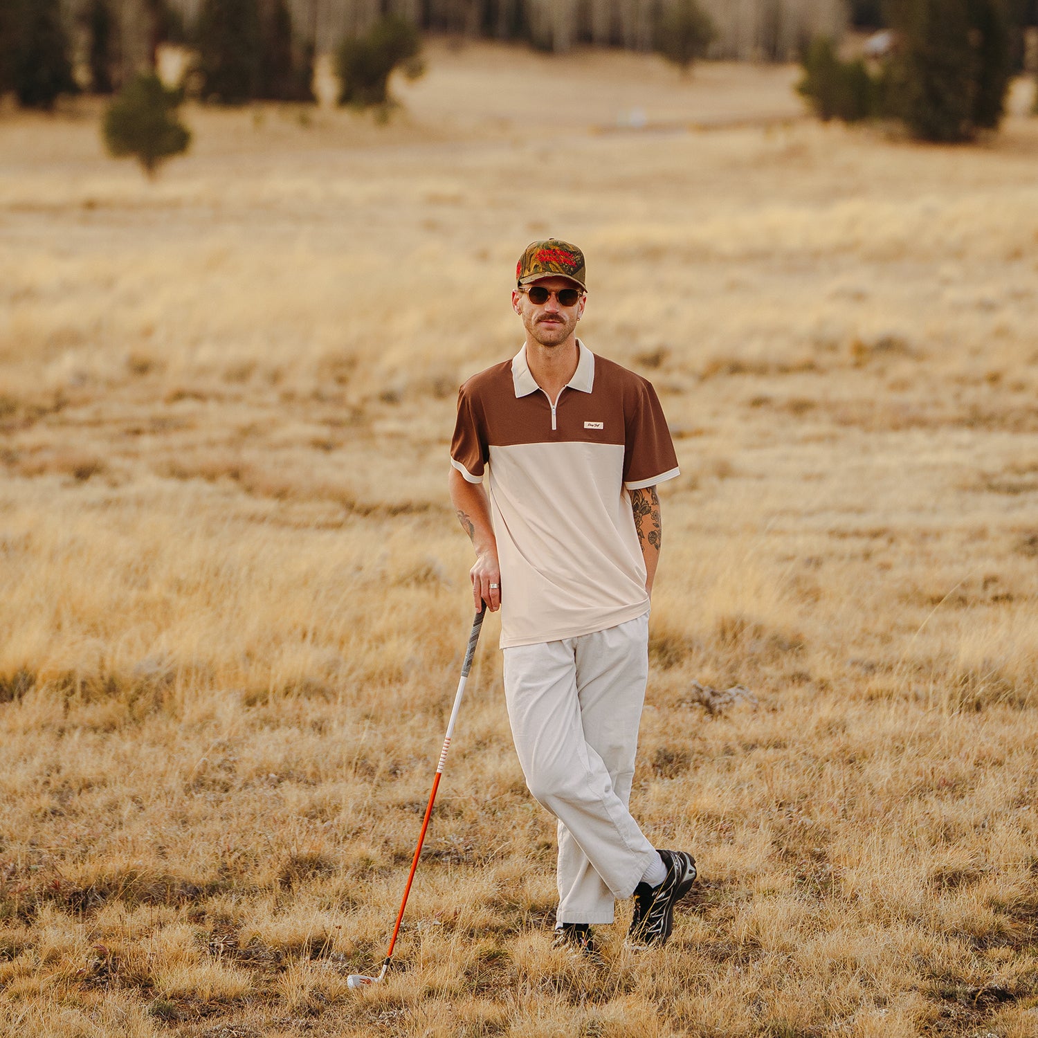 High Desert Split Zipper Polo