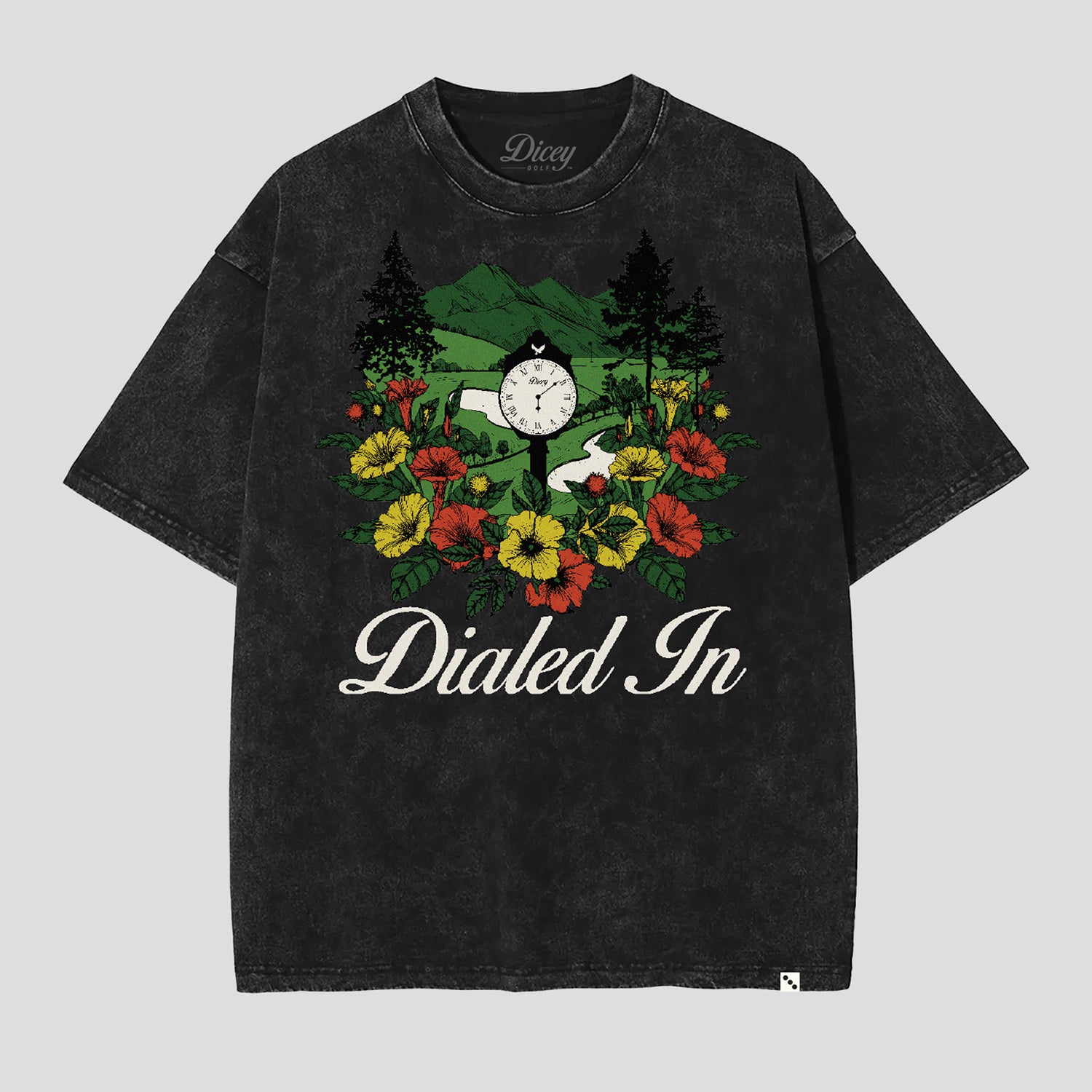 Dialed In Black Heavyweight Tee