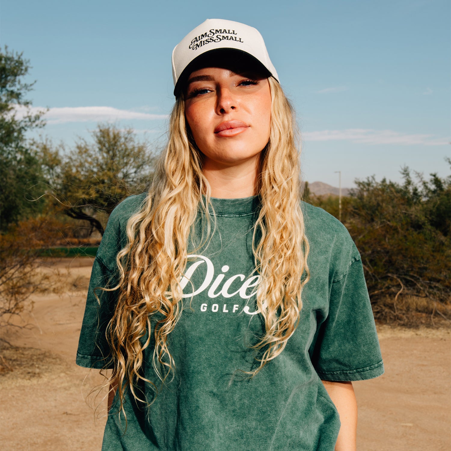 Green Dicey Staple Tee