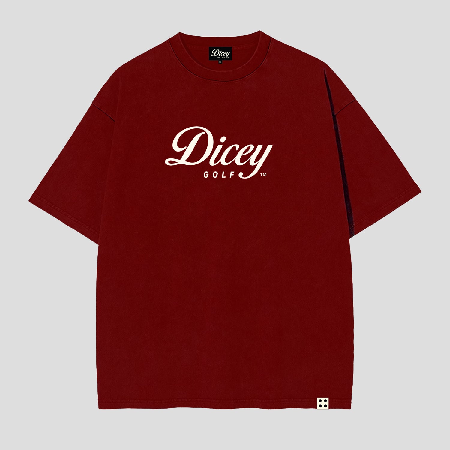 Maroon Dicey Staple Tee
