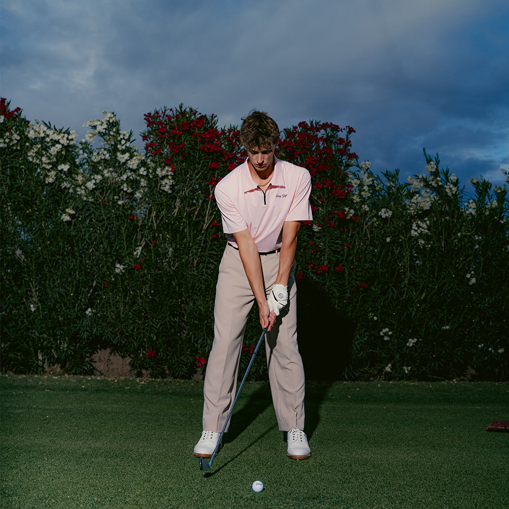 Desert Rose Zipper Polo