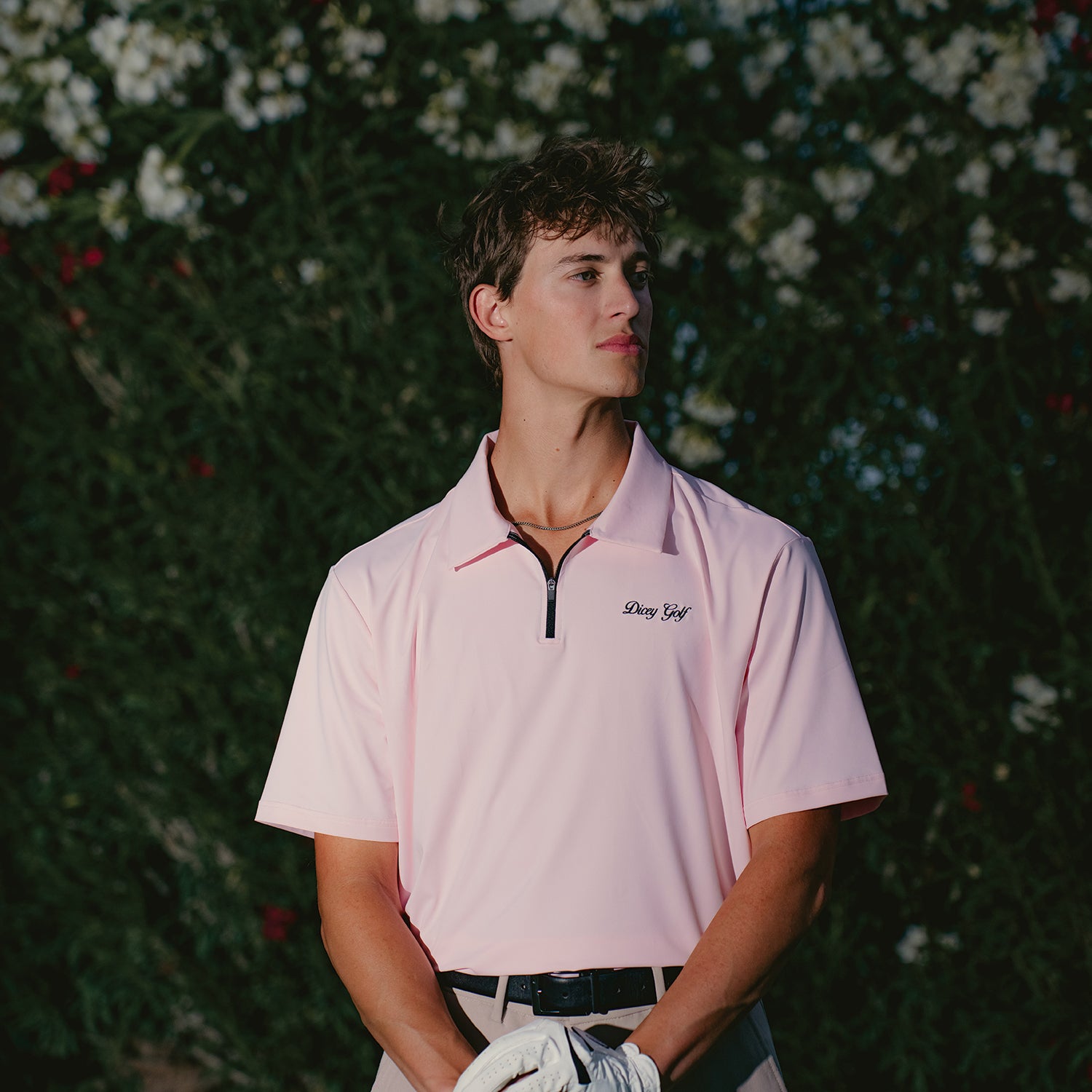 Desert Rose Zipper Polo