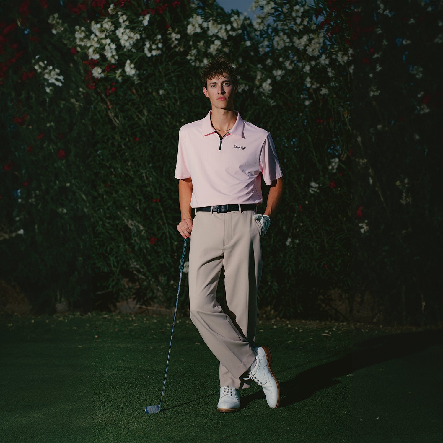 Desert Rose Zipper Polo