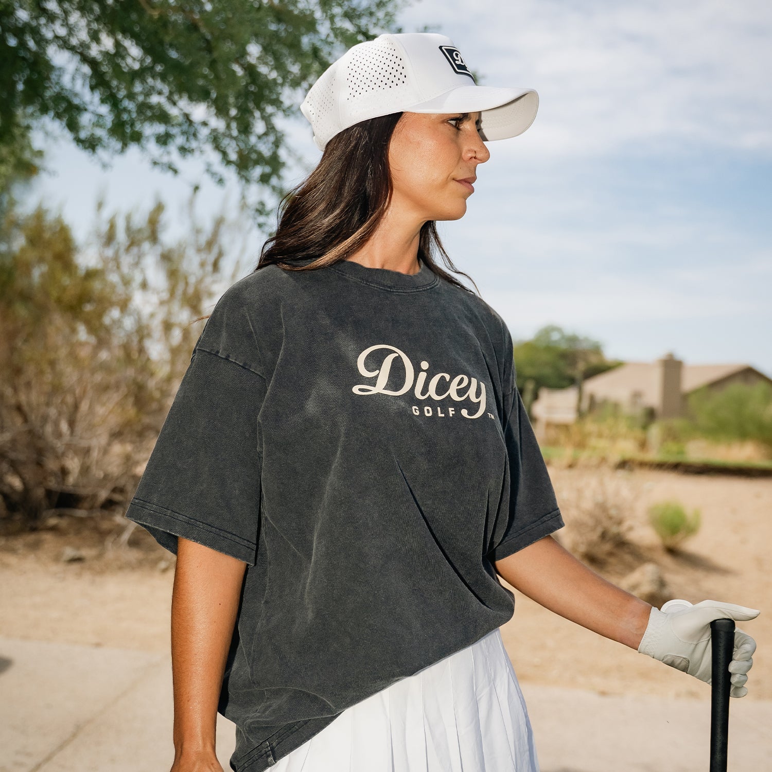 Black Dicey Staple Tee
