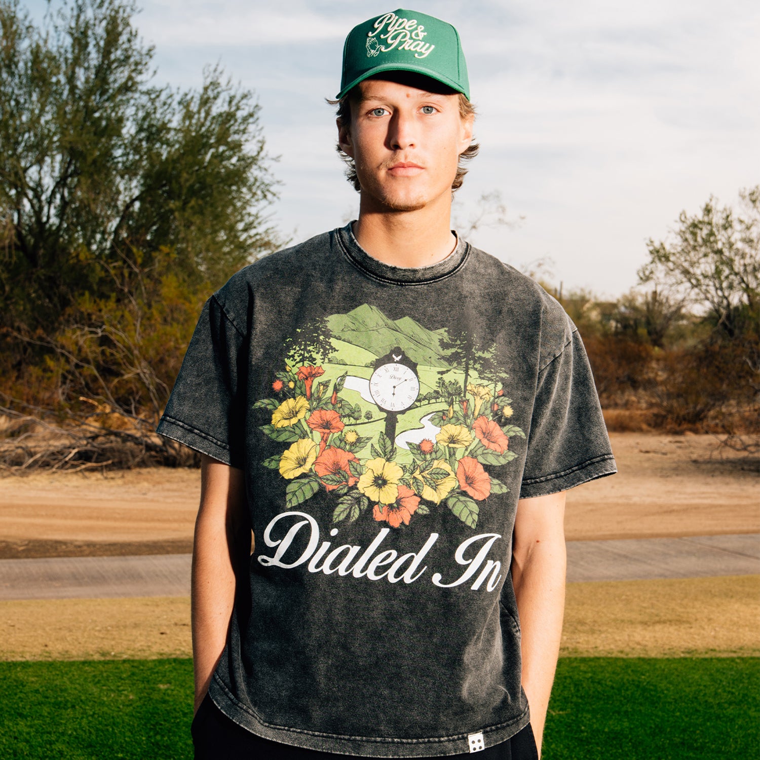 Dialed In Black Heavyweight Tee