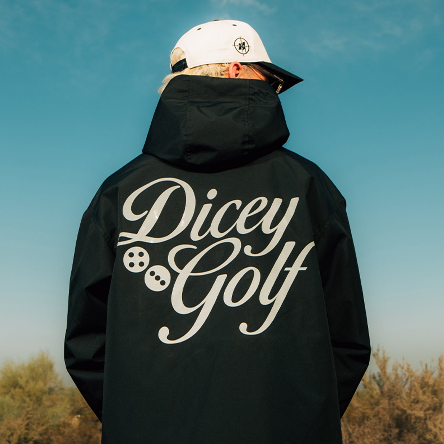 Dicey Black Windbreaker Jacket