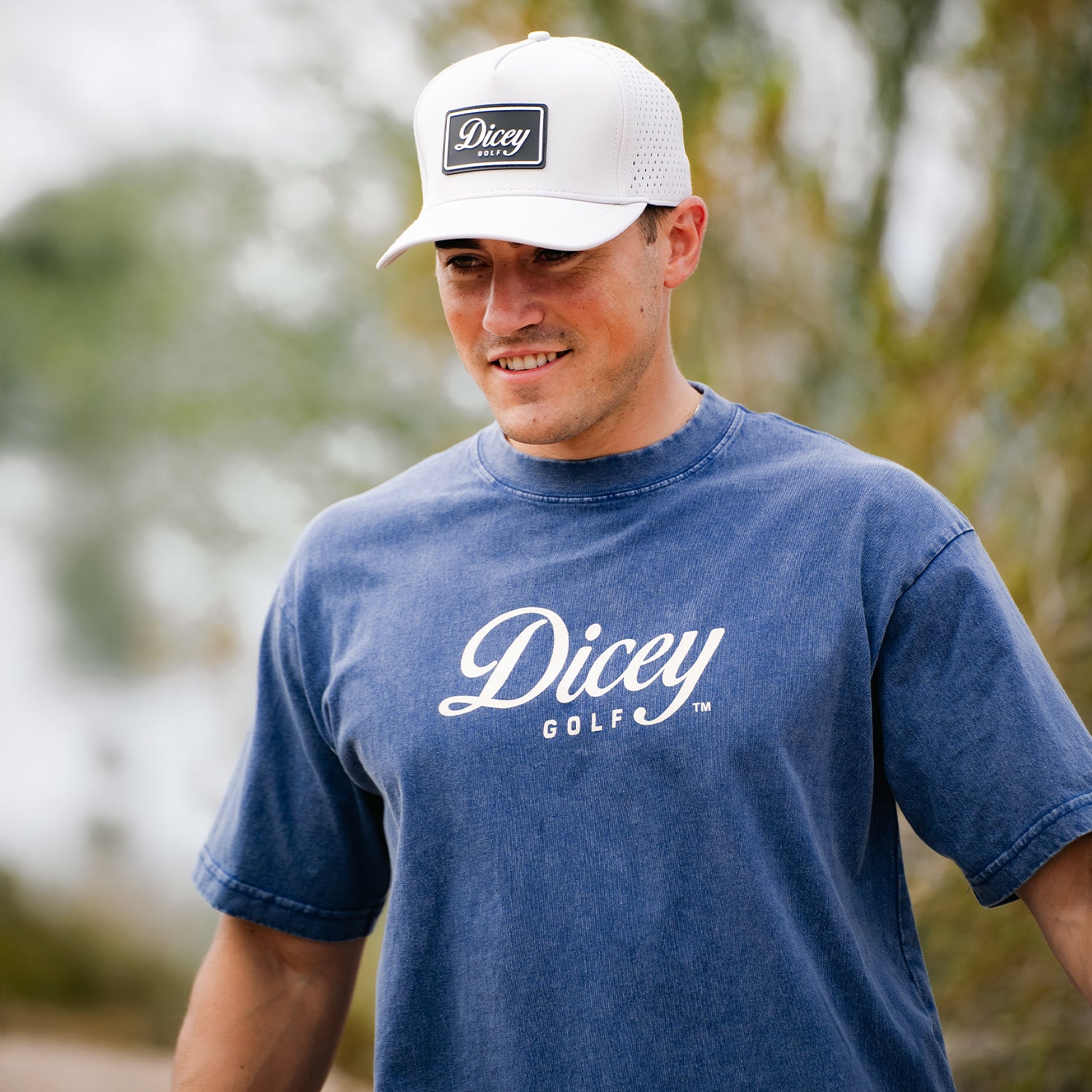 Blue Dicey Staple Tee