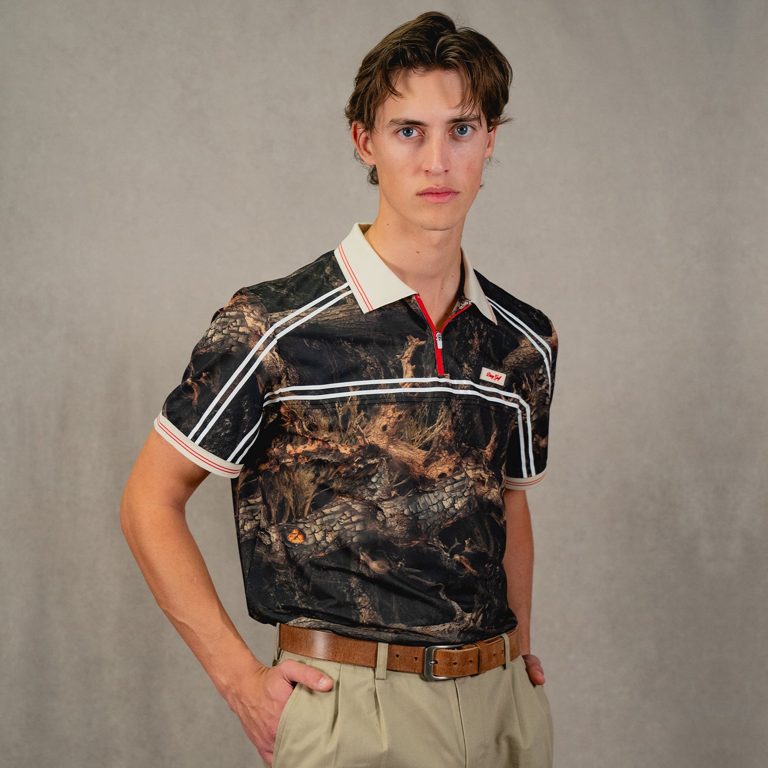 Driftwood Recon Zipper Polo