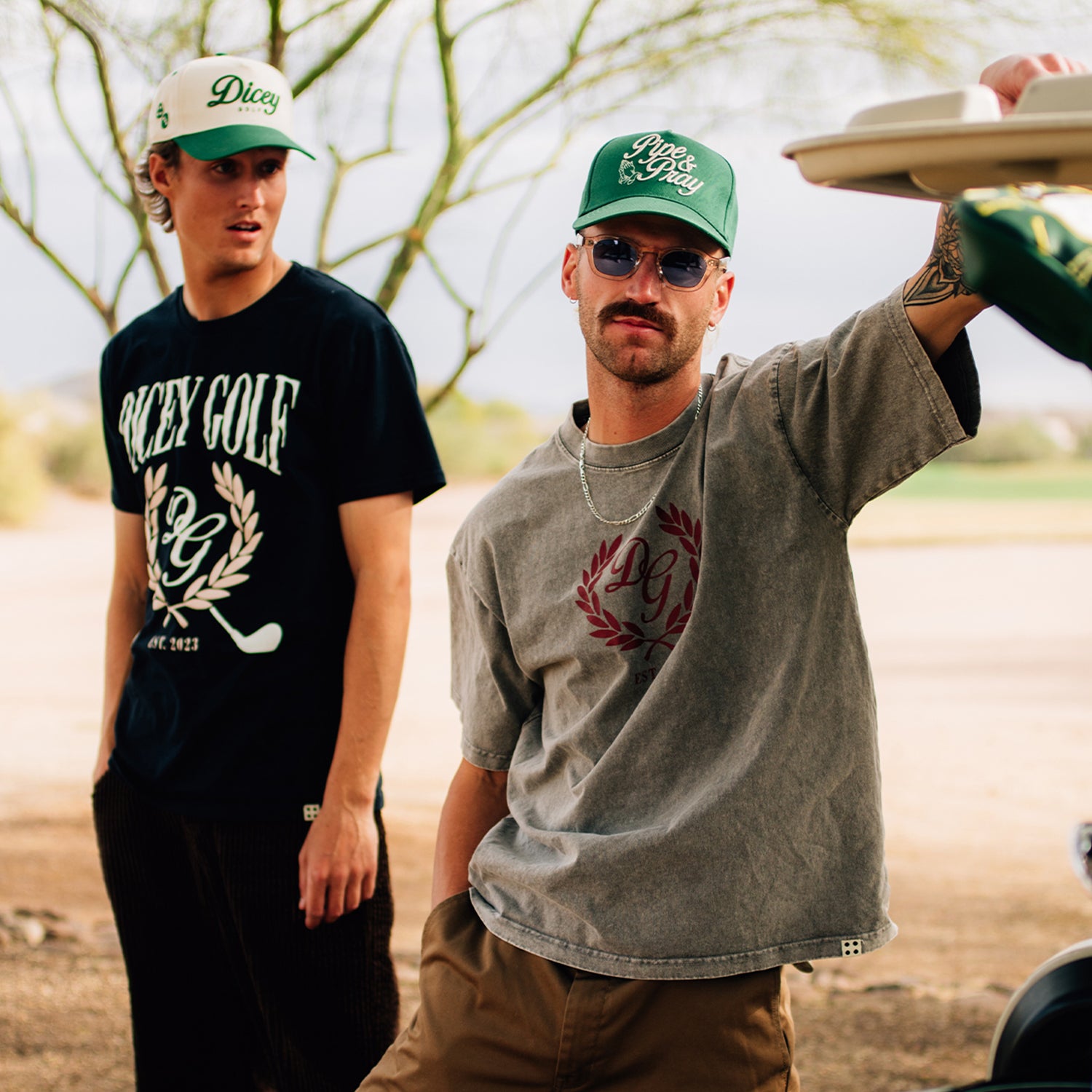 Grey Dicey Crest Heavyweight Tee