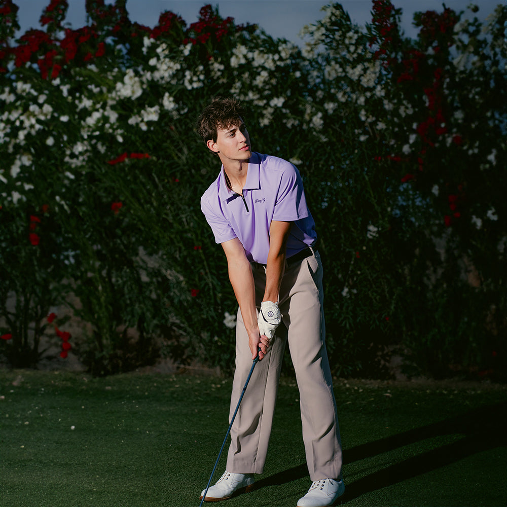 Lavender Haze Zipper Polo