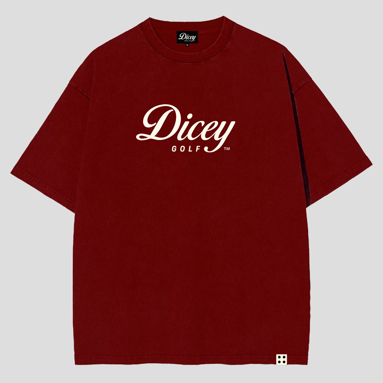 Maroon Dicey Staple Tee