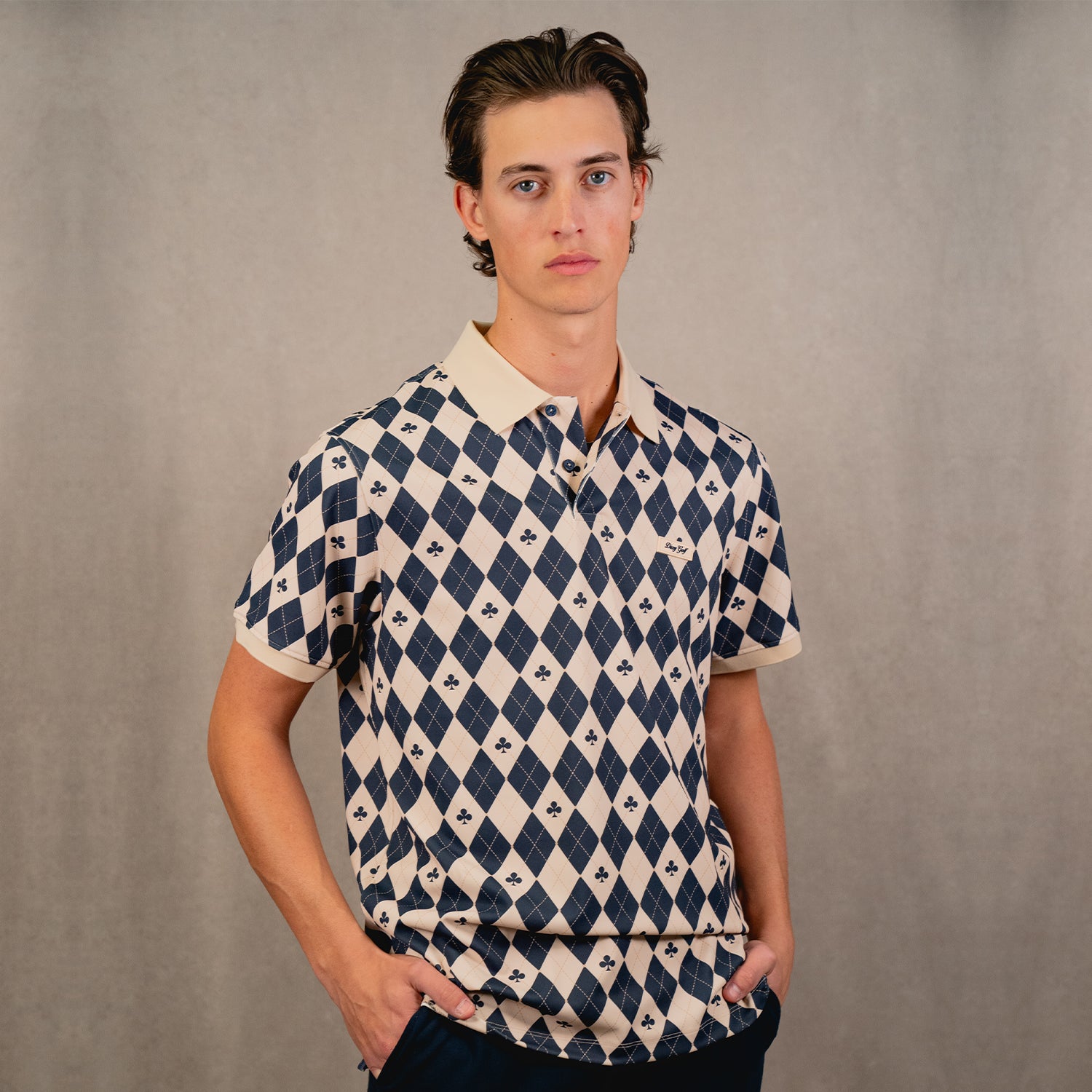 Navy Diamond Club Polo