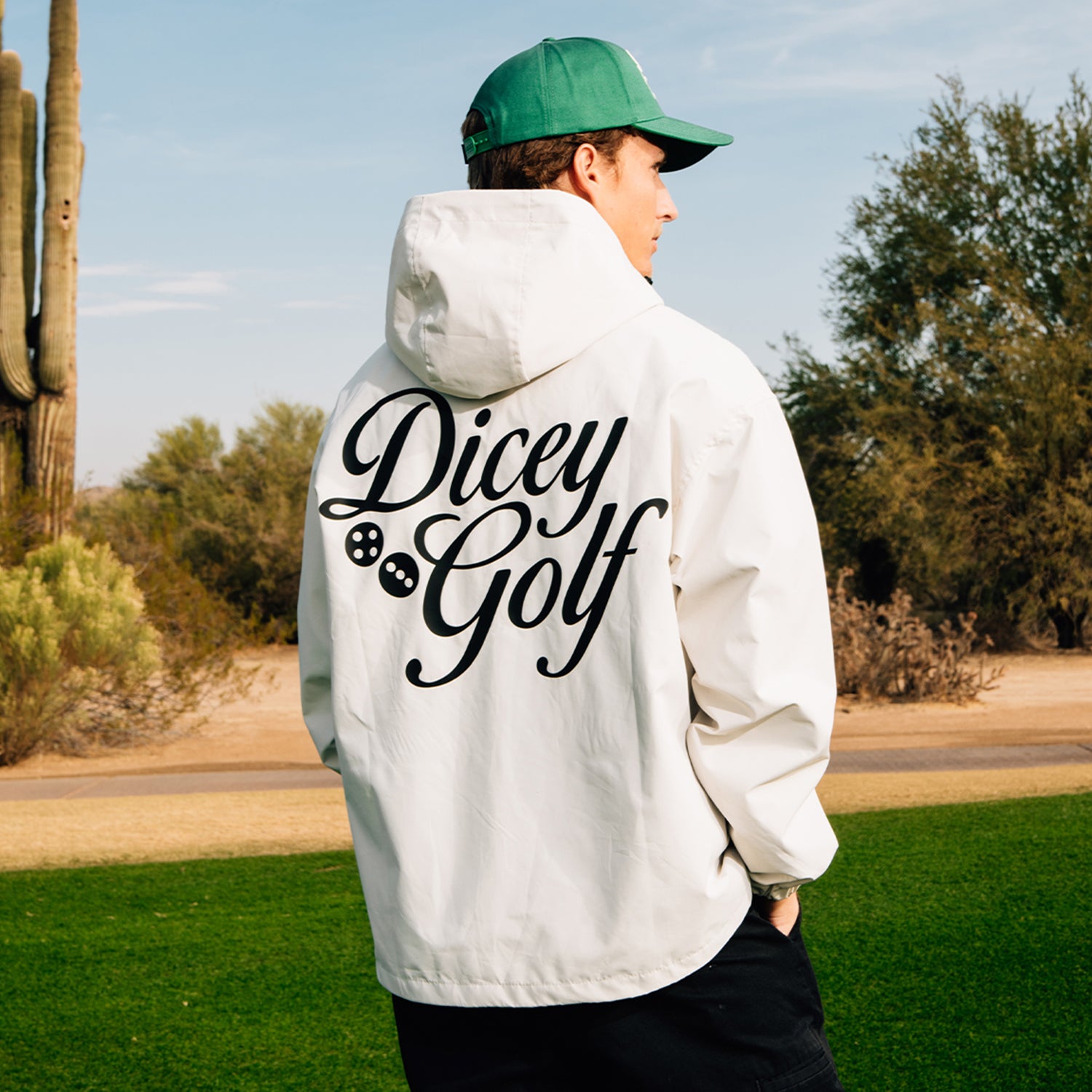 Dicey White Windbreaker Jacket