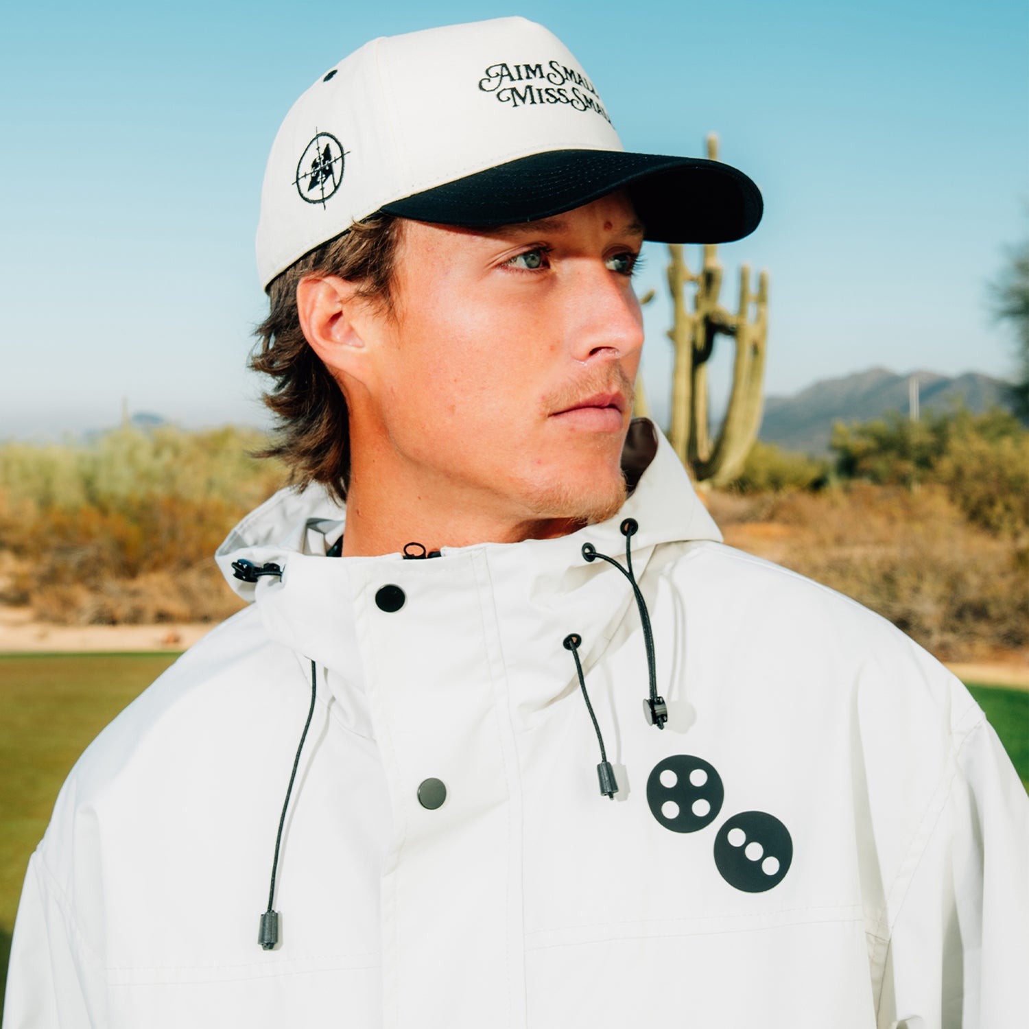 Dicey White Windbreaker Jacket